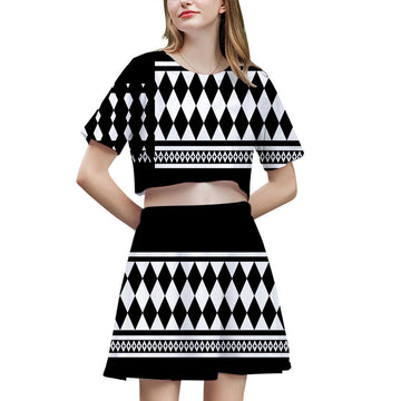 Anime Tokyo Revengers  Ryūguji Ken Trajes de 2 Piezas Top Corto de Manga Corta + Conjuntos de Falda de Línea A